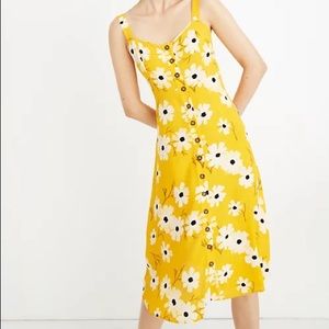 Madewell Button-Front Midi Dress in Ikat Floral